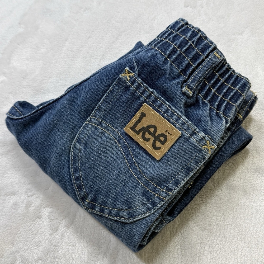 Vintage Lee Riders Kids Jeans USA 3T Elastic Waist Straight Leg